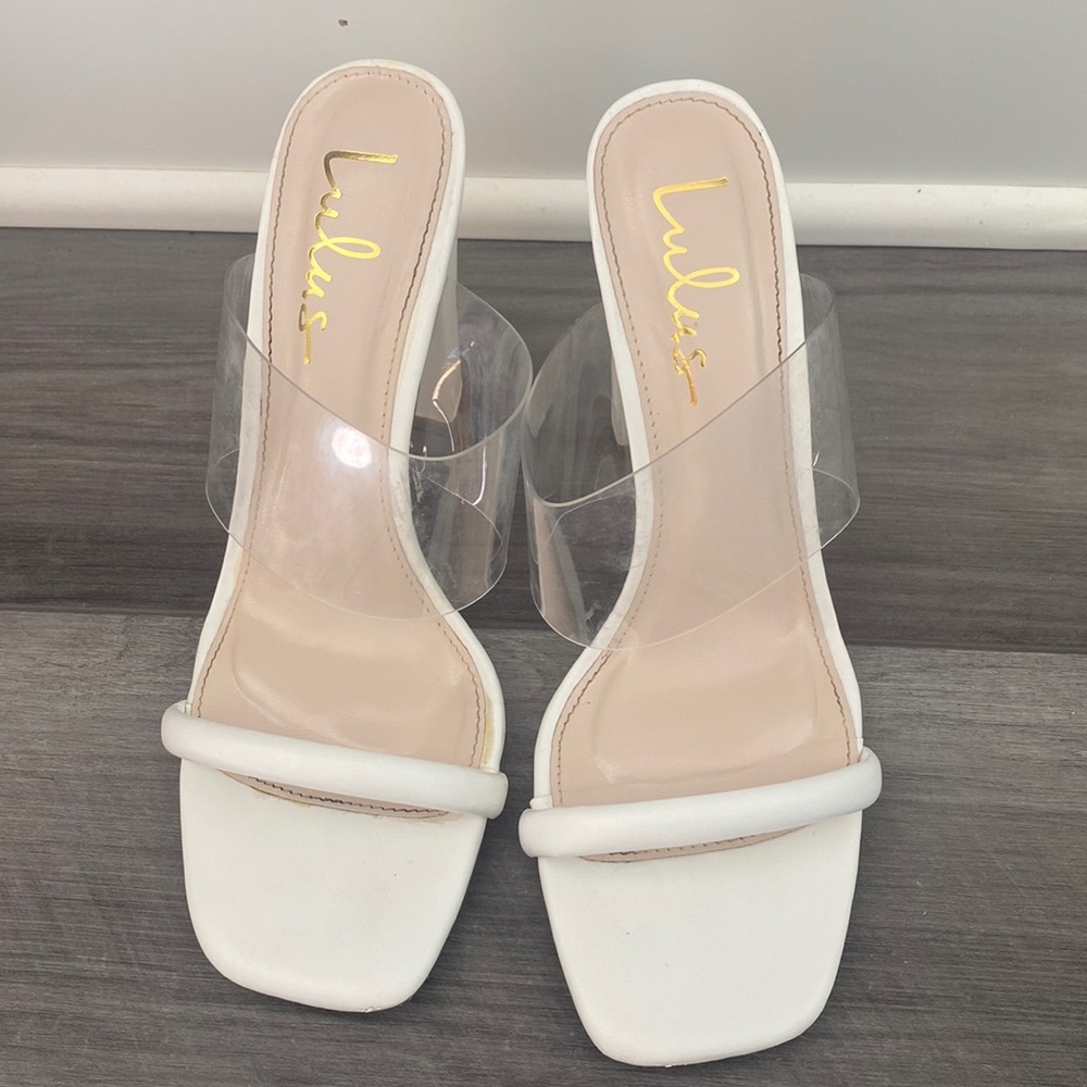 Lulus white high heel sandals
